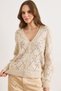 Women's Stone Embroidered Short Knitwear Cardigan Hrk-19000474 - 2