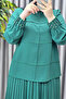 Women's Hijab Clothing Plus Size Crepe Skirt Suit - 8