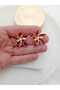 Red Spiral Star Gold Women's Earrings - 2