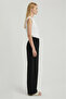 Black High Waist Wide Leg Trousers - 2