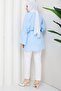 Women's Tie-Up Balloon Sleeve Buttoned Hijab Shirt - 3