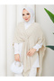 Women's Poncho Cardigan with Stone Front Detail