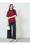 Burgundy Slogan Print Oversized T-Shirt - 2