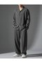 Men's Flam Ham Linen Oversize Shirt Baggy Fit Tracksuit Bottom-Top Set - 3