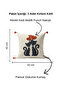 Bohemian Cat Punch Embroidered Decorative Throw Pillow Cover 42X42 cm Cotton Panama Linen - 2