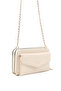 Cream Shk271 Faux Leather Envelope Model 5 Compartments, Chain, Phone Holder and Shoulder Bag