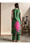 Floral Print Straight Kurta and Pants Fusion Set - 3