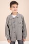 Boy's 3-Piece Set with Brown Buttoned Pocket Shirt and Jean Trousers 23636 - 5