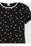 Giyçık Store Black Crew Neck Girls' Shorts Pajama Set - 6