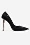 Carlas Black Patterned Women's Heeled Shoes - 4