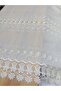 Cotton Tulle Curtain with Embroidery, Guipure, and No Pleats, Ready-Made Curtain - 2