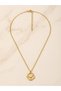 Women's Metal Geometric Heart-Shaped Pendant Necklace
