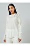 White Regular Fit Embellished Sweater - 3