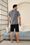 100% Cotton Short-Sleeve Pocketed Men's Shorts Pajama Set 2015 - 5