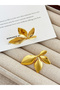 Leaf Stud Earrings - 5