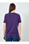 Purple Slogan Print Regular Fit T-Shirt - 5