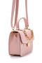 Gold Chain Charm Detailed Isabella Women's Crossbody Bag Powder - 4