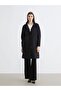 Black Shirt Collar Women's Raincoat (S6) - 3
