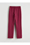 Pink Printed Crew Neck Girls' Pajama Set - 5