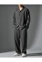 Men's Flam Ham Linen Oversize Shirt Baggy Fit Tracksuit Bottom-Top Set - 2