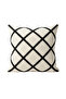 Modern Geometric Punch Embroidered Decorative Throw Pillow Cover 42X42 cm Cotton Panama Linen - 6