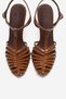 Pasion Tan Patent Leather Women's Heeled Shoes - 2