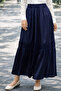 Elastic Waist Skirt A60659 Navy Blue