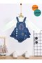Unisex Kids Baby Jeans (Jeans) Rabbit Embroidered Badili Salopet 2-Piece Set (6/9/12/18) Months - 3