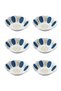 Blue and White Classic Melamine Coffee Shop Style Tea Plate, Long-Lasting and Suitable for Daily Use, 6/12 Pieces