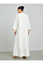 Cream Floral Embroidered A-Line Kaftan - 6