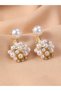 Faux Pearl Earrings - 2