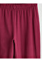 Pink Printed Crew Neck Girls' Pajama Set - 7