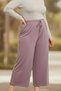 Women's plus size relaxed fit aerobin fabric pants - dusty rose - 2