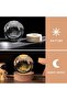 3D Crystal Ball Night Light 8cm with Wooden Base, USB Powered LED Glass Lamp for Bedroom, Ho - 3