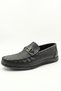 Men's Black Buckle Loafer Shoes |   Mesh/Net Textured |   Slip-On Comfortable Casual Shoes - 3