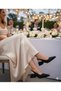 (Bono) Damla Stone Detailed Thick Short Heeled Closed Toe Women's Evening Dress Shoes Black - 3