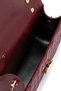 Gold Chain Charm Detailed Isabella Women's Crossbody Bag Claret Red - 7