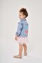 Girls' Cherry Pattern Denim Jacket - Denim Blue - 4-5 Years - St00225-11697 - 2