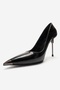 Carlas Black Patent Leather Women's Heeled Shoes - 6
