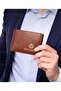 Premium Pure Leather Everyday Wallet for Men – Brown Bi-Fold Slim Wallet with ID Window - 3