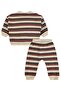 Striped Embroidered 6-18 Month Set - Beige - 4