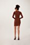 Women's Low-Cut Allegro Fabric Dress Brown - 4