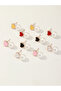 Set of 5 - Heart Shape with Faux Pearl Drop Earrings - 3
