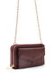 Bordo Shk271 Faux Leather Envelope Model with 5 Compartments, Chain, Phone Holder and Shoulder Bag