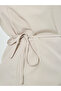Khaki Wrap Top with Tie-Waist Detail - 4