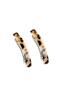 Turtle Patterned 6 cm Acetate Automatic Hair Clip 2 Pieces