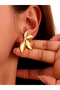 Leaf Stud Earrings - 3