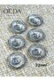 23mm M.Ango Model Metal Hole-Perforated Button Set of 6