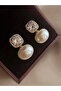 Faux Pearls Rhinestones Earrings - 7