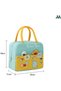 Cute Happy Lunch Bags Small Cooler Bag Leak Proof Lunch Tote Hand bag Aluminum Foil And Water Proof - 3